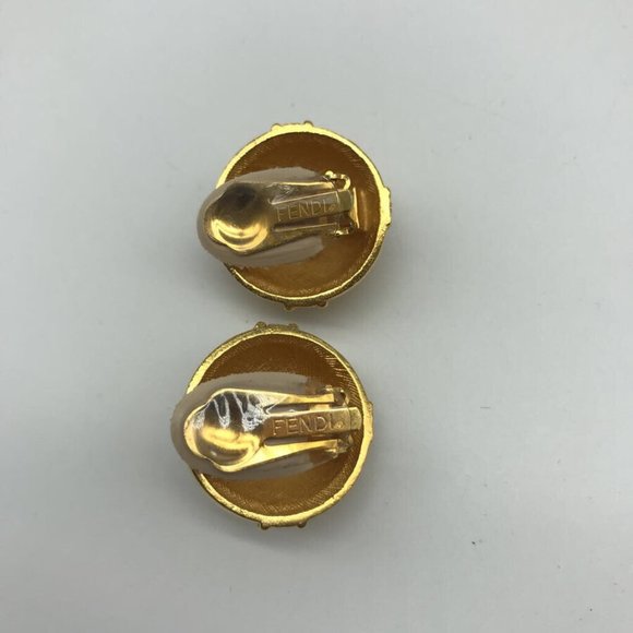 Fendi Gold Pearl Clip On - Picture 4 of 4